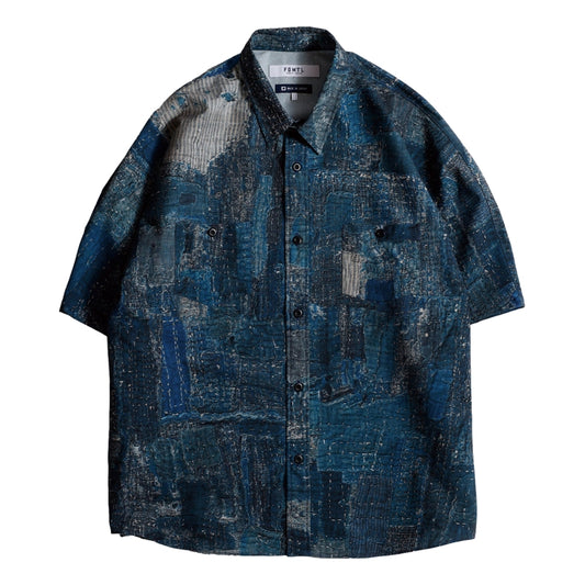 FUNDAMENTAL PRINTED BORO S/S SHIRT-BORDO
