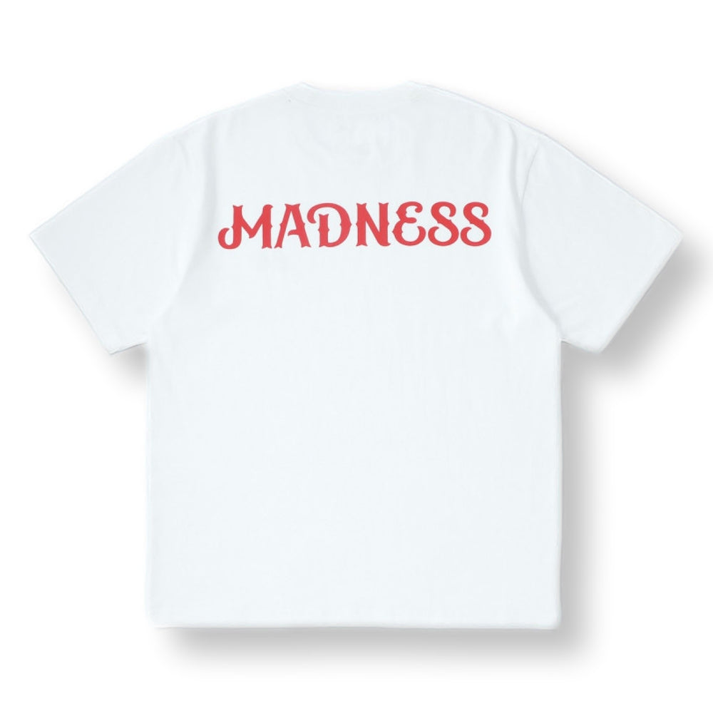 MADNESS PRINT TEE-WHITE