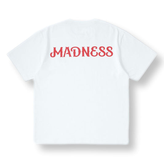 MADNESS PRINT TEE-WHITE