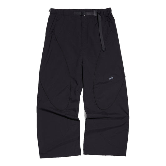 NINE POINT NINE PULSAR LASER WIDE PANTS-BLACK
