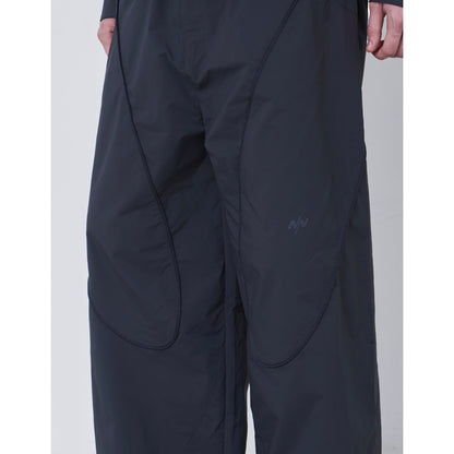 NINE POINT NINE PULSAR LASER WIDE PANTS-BLACK