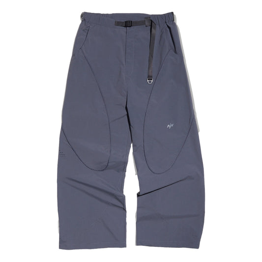 NINE POINT NINE PULSAR LASER WIDE PANTS-DARK GREY