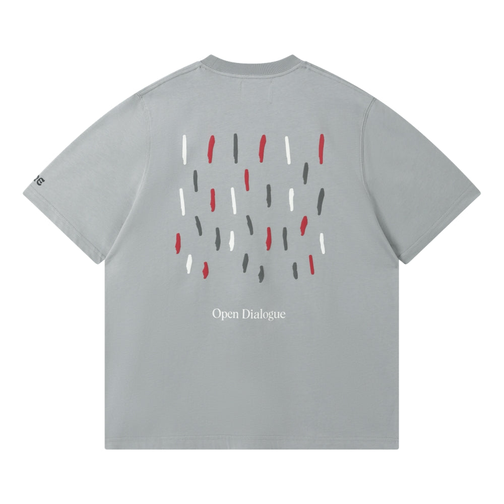 OPEN DIALOGUE RAIN DROP TEE-LIGHT GREY