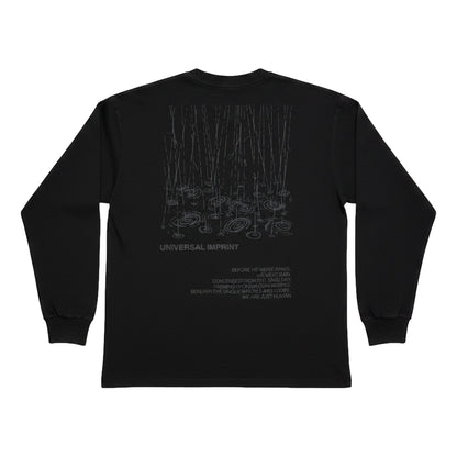 OPEN DIALOGUE RAIN LONG TEE-BLACK