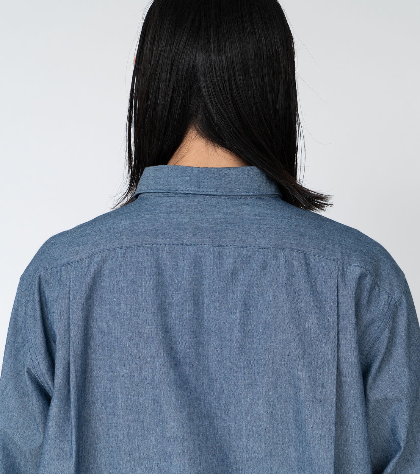 Nanamica REGULAR COLLAR CHAMBRAY SHIRT-INDIGO