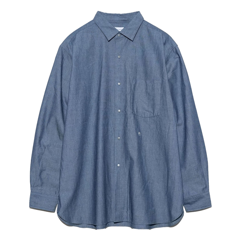 Nanamica REGULAR COLLAR CHAMBRAY SHIRT-INDIGO