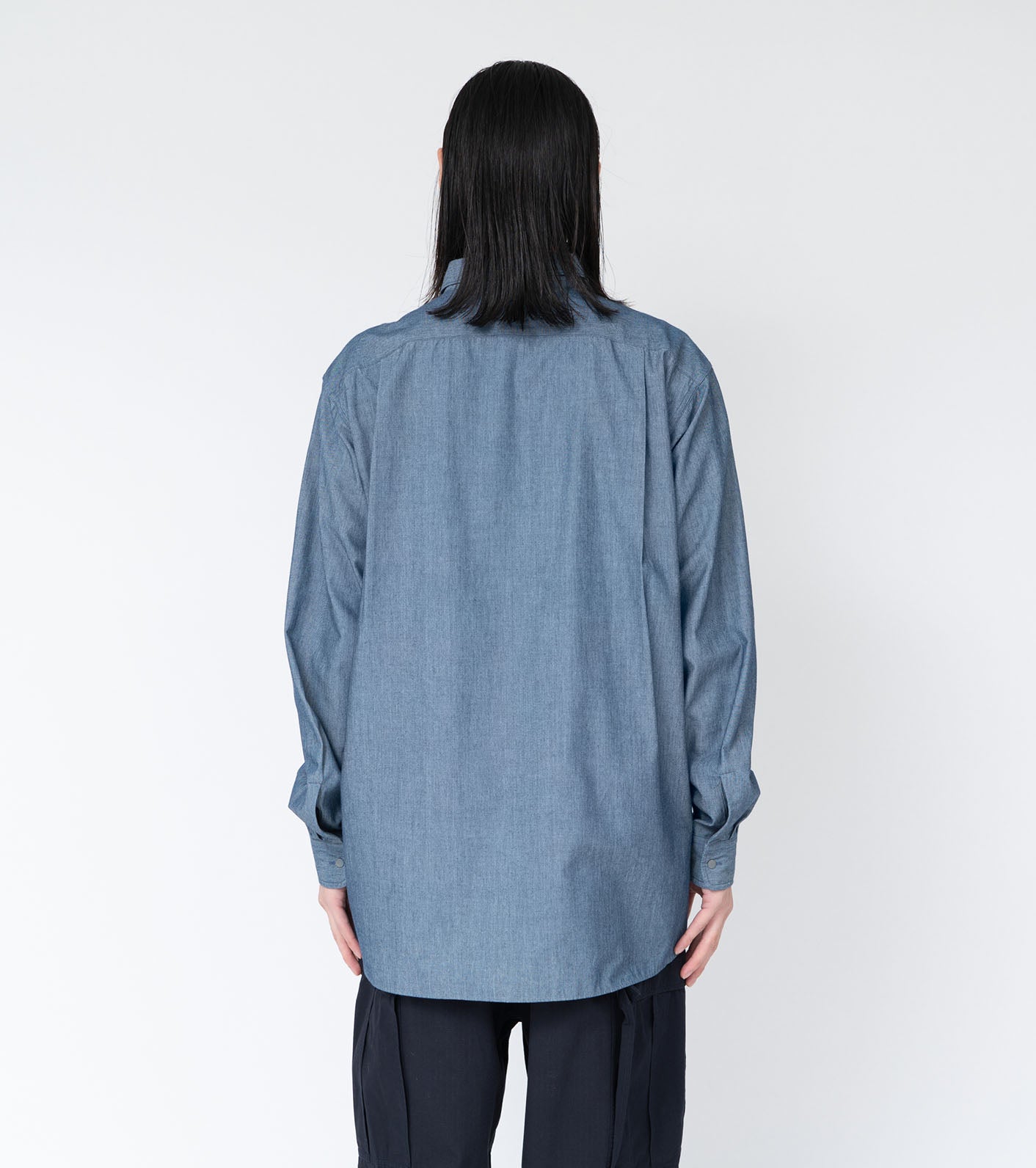 Nanamica REGULAR COLLAR CHAMBRAY SHIRT-INDIGO