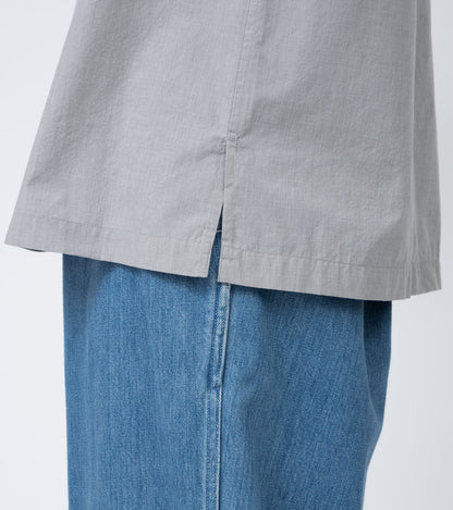 Nanamica REGULAR COLLAR END ON END S/S SHIRT-GREY