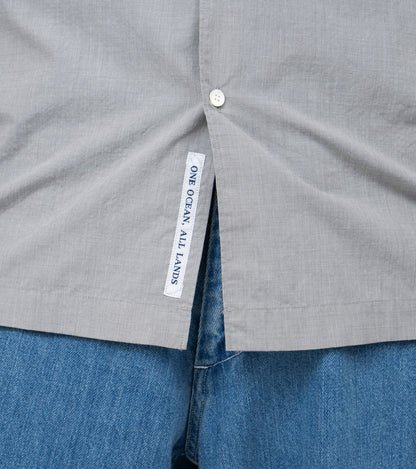 Nanamica REGULAR COLLAR END ON END S/S SHIRT-GREY