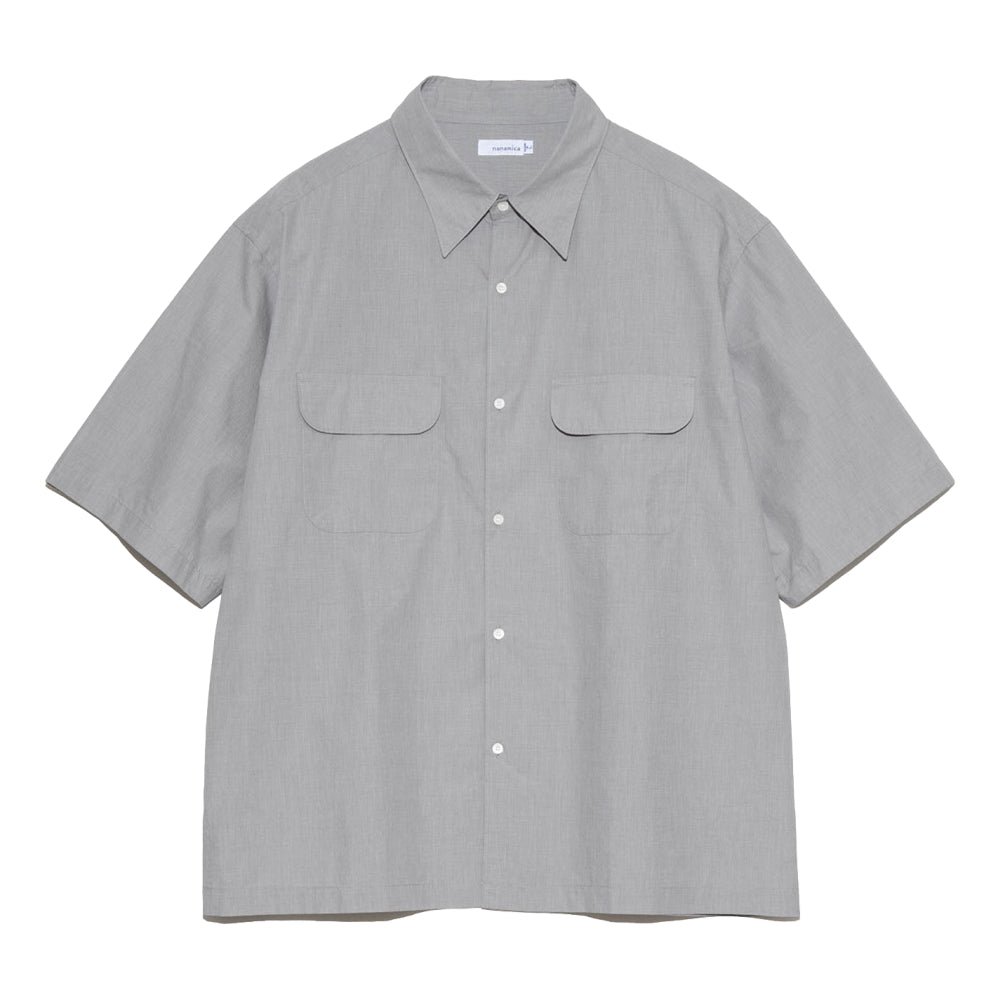Nanamica REGULAR COLLAR END ON END S/S SHIRT-GREY