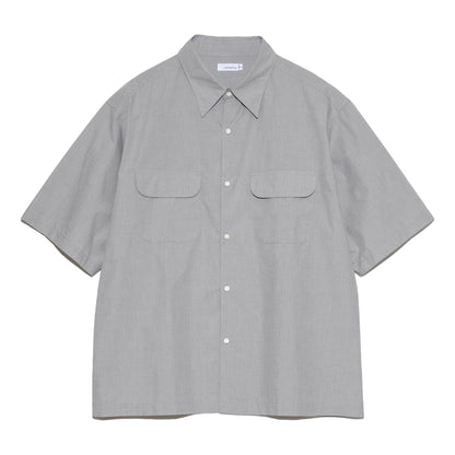 Nanamica REGULAR COLLAR END ON END S/S SHIRT-GREY
