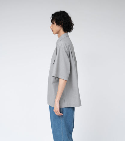 Nanamica REGULAR COLLAR END ON END S/S SHIRT-GREY
