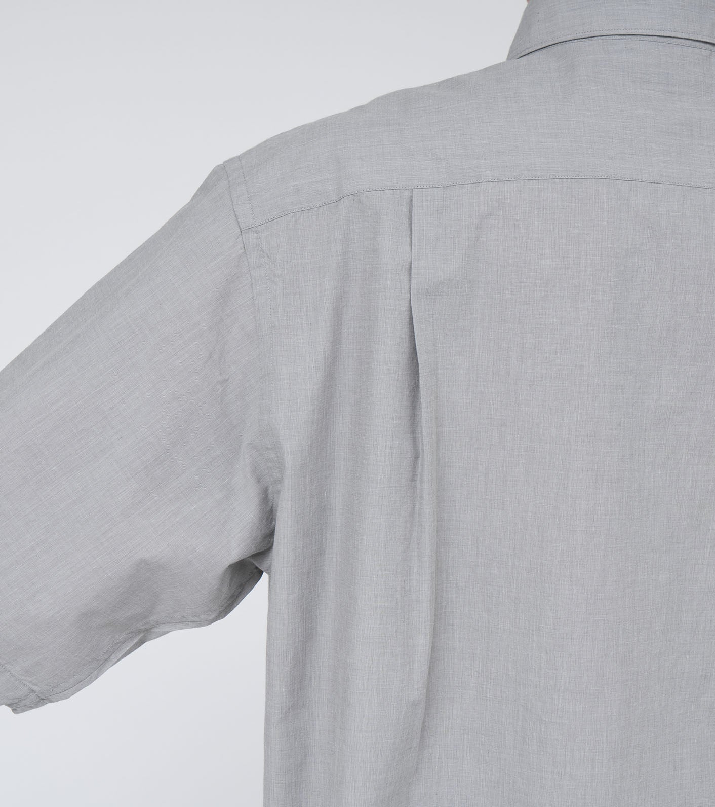 Nanamica REGULAR COLLAR END ON END S/S SHIRT-GREY
