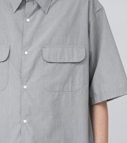 Nanamica REGULAR COLLAR END ON END S/S SHIRT-GREY