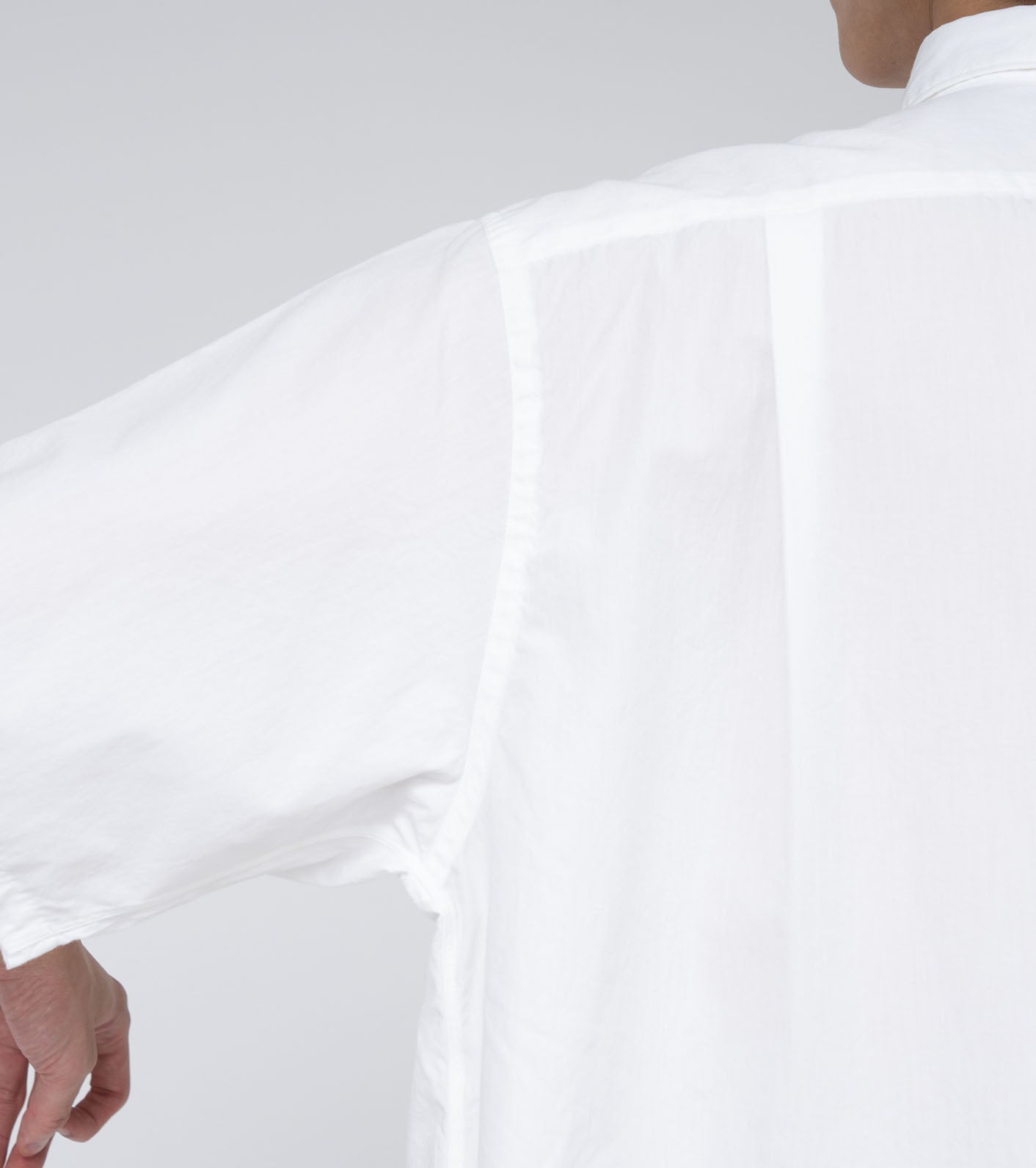 Nanamica REGULAR COLLAR WIND S/S SHIRT-WHITE