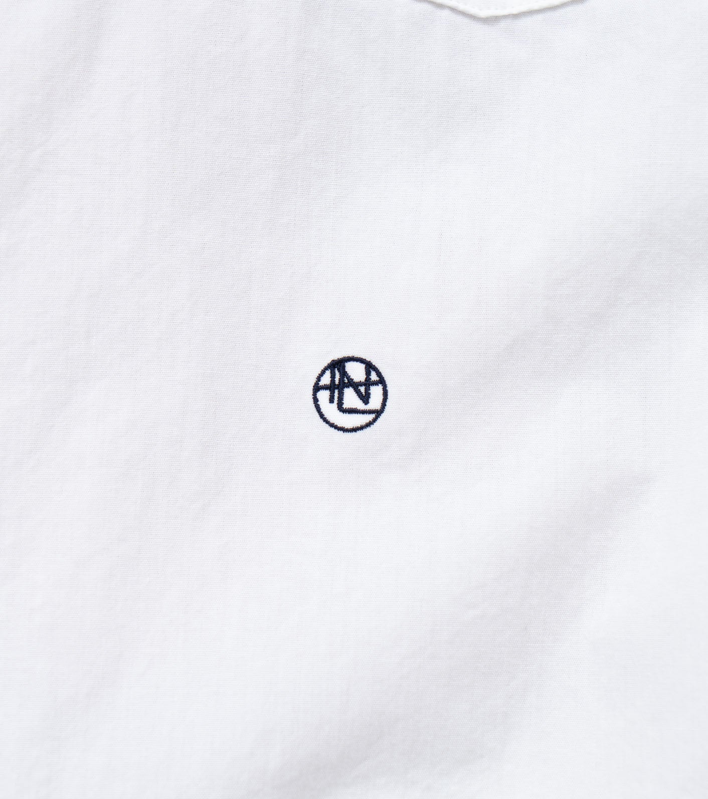 Nanamica REGULAR COLLAR WIND S/S SHIRT-WHITE