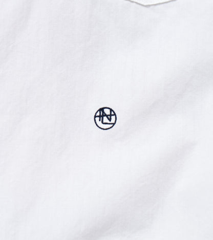 Nanamica REGULAR COLLAR WIND S/S SHIRT-WHITE