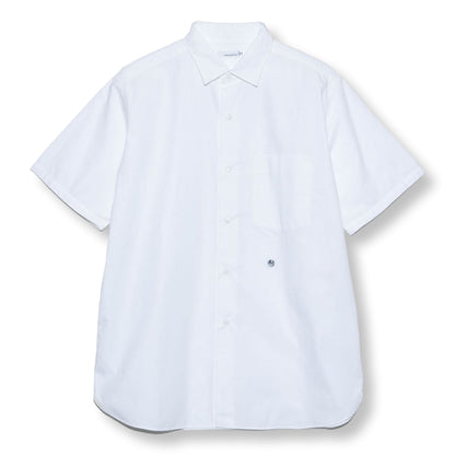 Nanamica REGULAR COLLAR WIND S/S SHIRT-WHITE
