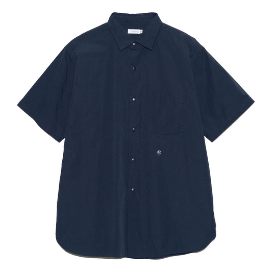 Nanamica REGULAR COLLAR WIND S/S SHIRT-NAVY
