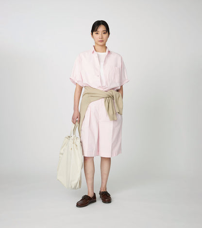 Nanamica REGULAR COLLAR WIND S/S SHIRT-PINK