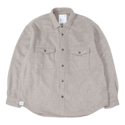 MADNESS RETRO WOOL MIX OVERSHIRT (FABRIC BY JAPAN)-TAUPE
