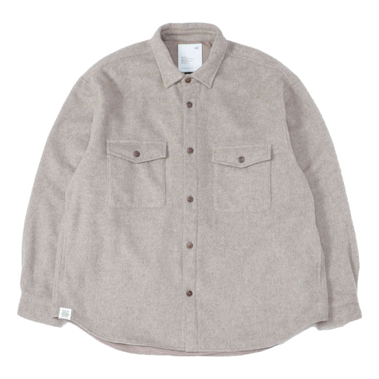 MADNESS RETRO WOOL MIX OVERSHIRT (FABRIC BY JAPAN)-TAUPE