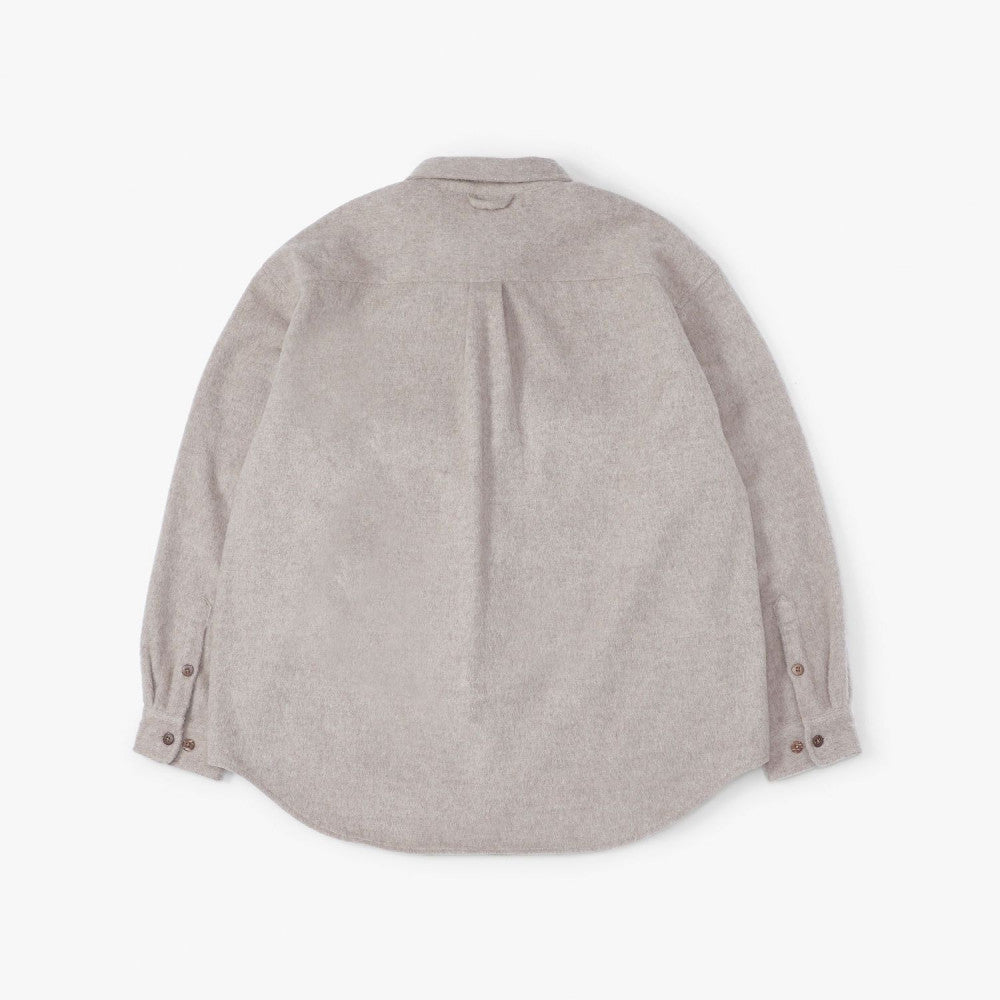 MADNESS RETRO WOOL MIX OVERSHIRT (FABRIC BY JAPAN)-TAUPE