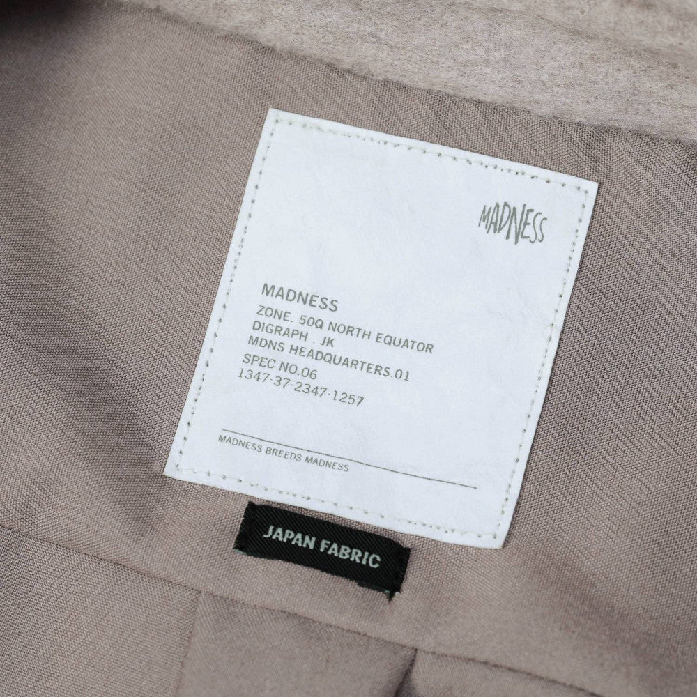 MADNESS RETRO WOOL MIX OVERSHIRT (FABRIC BY JAPAN)-TAUPE