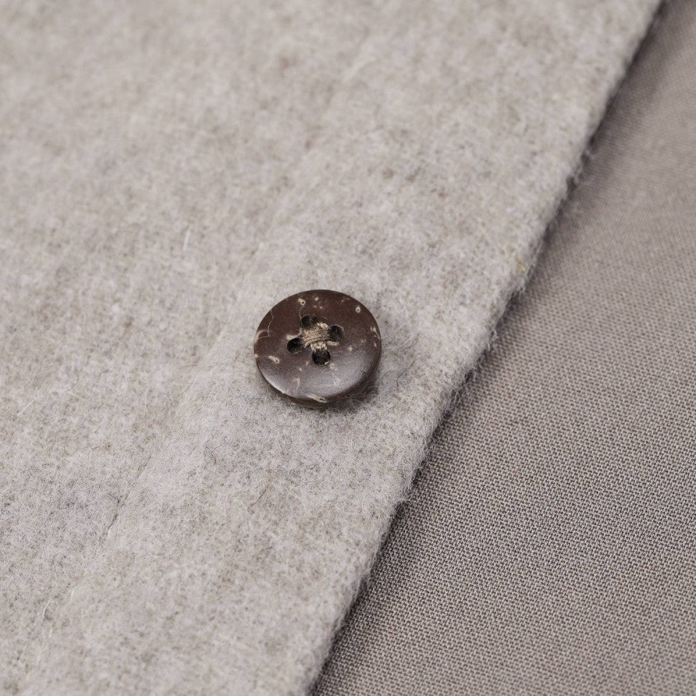 MADNESS RETRO WOOL MIX OVERSHIRT (FABRIC BY JAPAN)-TAUPE