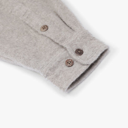 MADNESS RETRO WOOL MIX OVERSHIRT (FABRIC BY JAPAN)-TAUPE