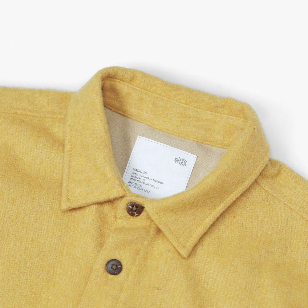 MADNESS RETRO WOOL MIX OVERSHIRT (FABRIC BY JAPAN)-YELLOW
