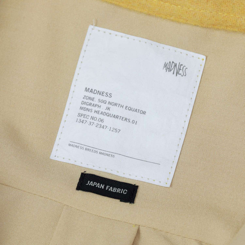 MADNESS RETRO WOOL MIX OVERSHIRT (FABRIC BY JAPAN)-YELLOW