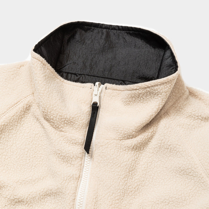 MEANSWHILE REVERSIBLE FLEECE JACKET-OFF WHITE