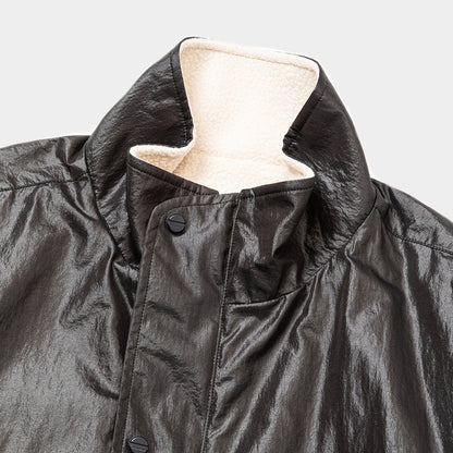 MEANSWHILE REVERSIBLE FLEECE JACKET-OFF WHITE