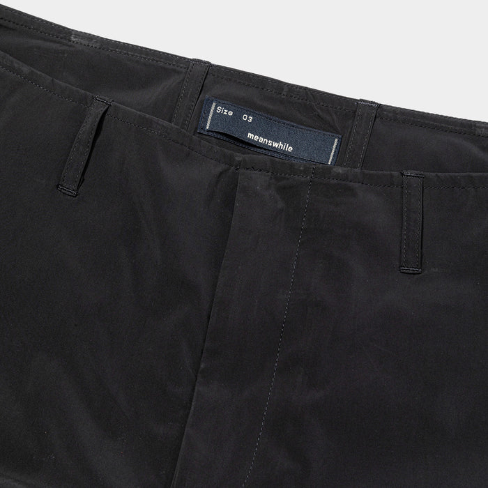 MEANSWHILE REVERSIBLE LINING PANT-OFF BLACK