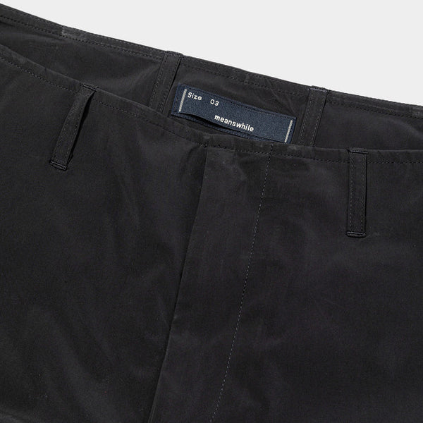 MEANSWHILE REVERSIBLE LINING PANT-OFF BLACK