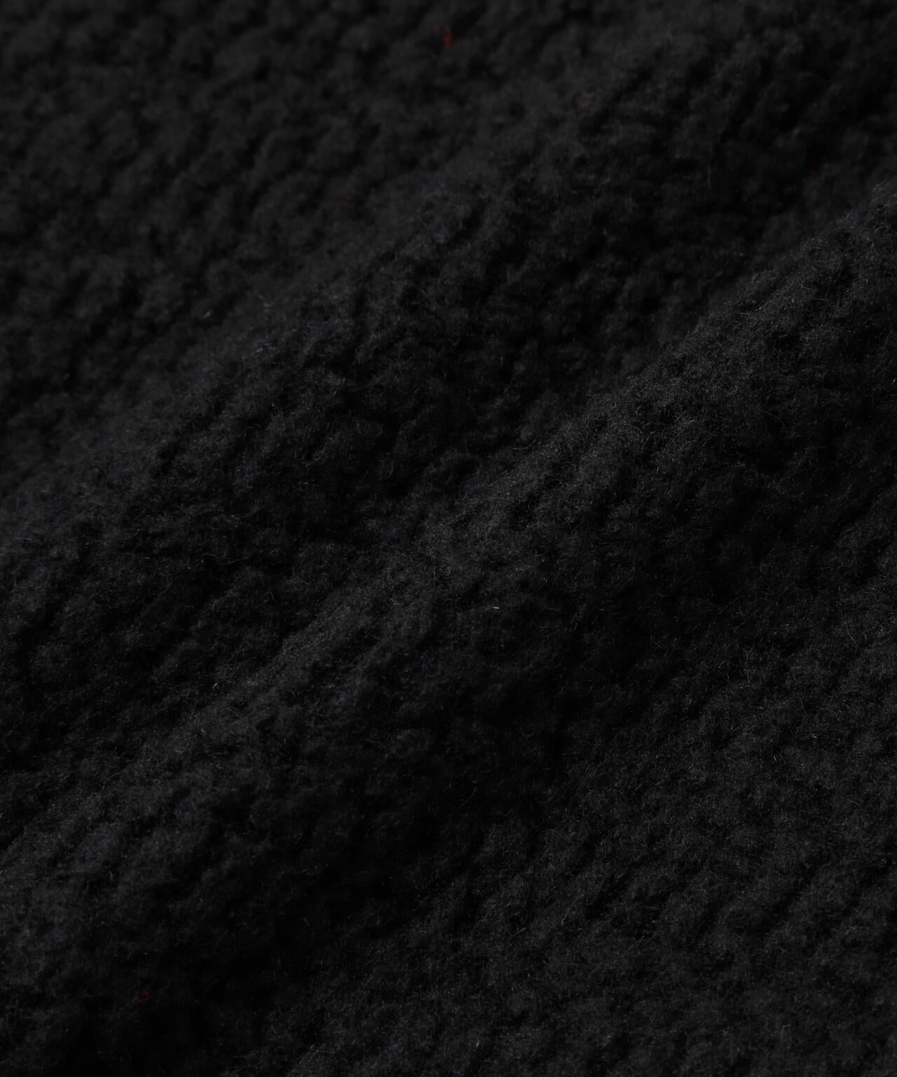 AND WANDER RE WOOL JQ CREW NECK-BLACK