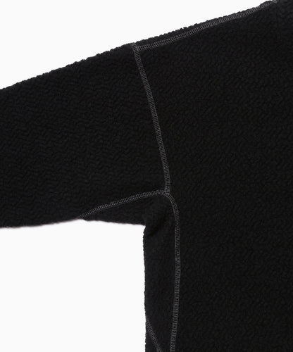 AND WANDER RE WOOL JQ CREW NECK-BLACK