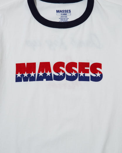 MASSES RINGER T-SHIRT STAR-WHITE NAVY