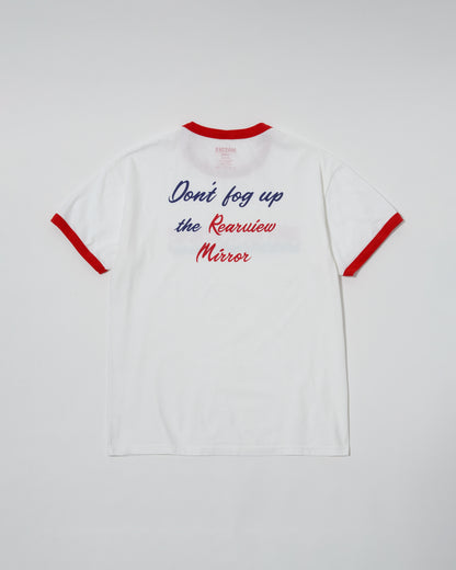 MASSES RINGER T-SHIRT STAR-WHITE RED