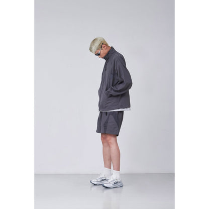 NINE POINT NINE REMNANT MESH TRAINER JACKET-GREY