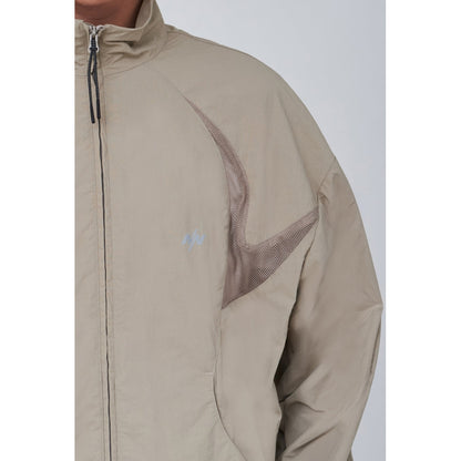 NINE POINT NINE REMNANT MESH TRAINER JACKET-KHAKI