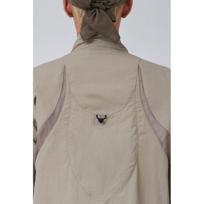 NINE POINT NINE REMNANT MESH TRAINER JACKET-KHAKI