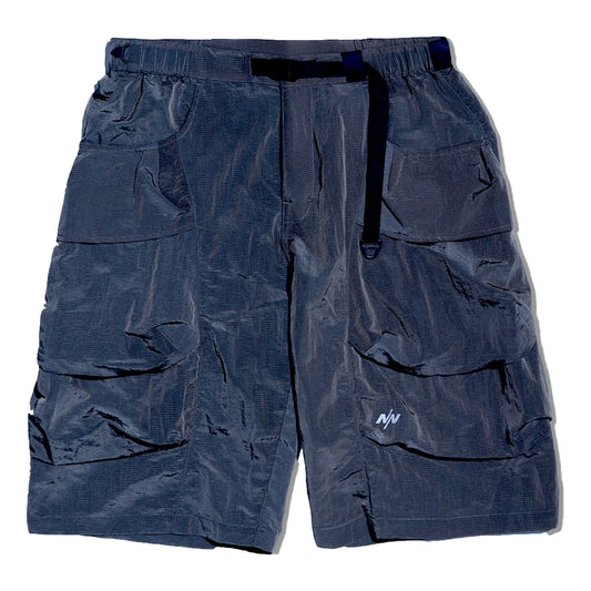 NINE POINT NINE SHOCKWAVE 3D POCKET SHORTS-METALLIC IRON