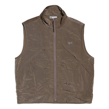 NINE POINT NINE SHOCK WAVE 3D POCKET VEST-METALLIC BROWN
