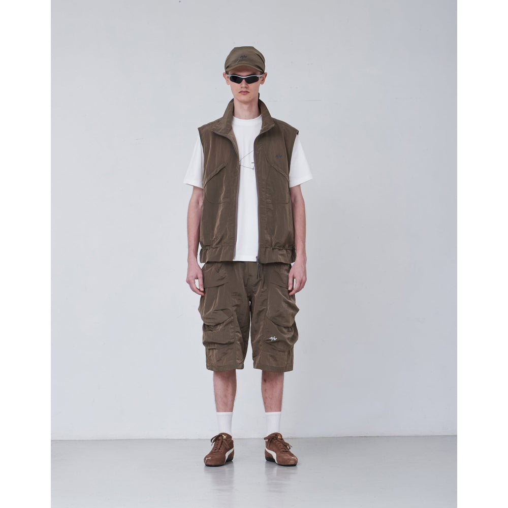 NINE POINT NINE SHOCK WAVE 3D POCKET VEST-METALLIC IRON