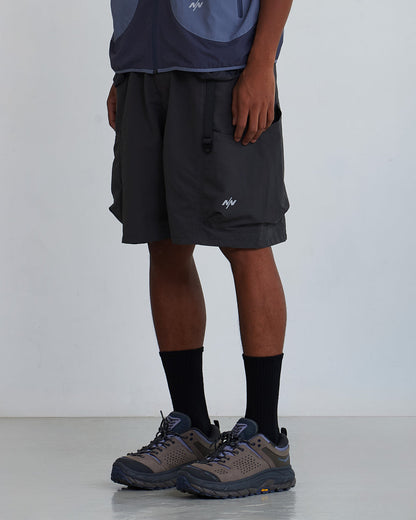 NINE POINT NINE SHORELINE BELT POCKET SHORTS-CHARCOAL