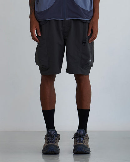 NINE POINT NINE SHORELINE BELT POCKET SHORTS-CHARCOAL