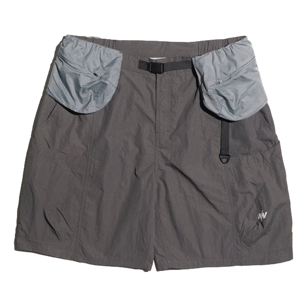 NINE POINT NINE SHORELINE BELT POCKET SHORTS-CHARCOAL