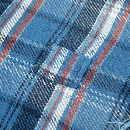 MADNESS SHREDDED CHECK SHIRT (MADE IN JAPAN)-BLUE